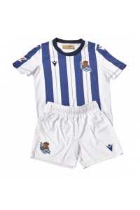 Fotbalové Dres Real Sociedad Dětské Domácí Oblečení 2025-26 Krátký Rukáv (+ trenýrky)